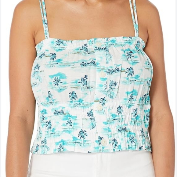 Tommy Hilfiger Tops - Tommy Hilfiger Women's Beach Print Smocked Tank Top Shirt NWT